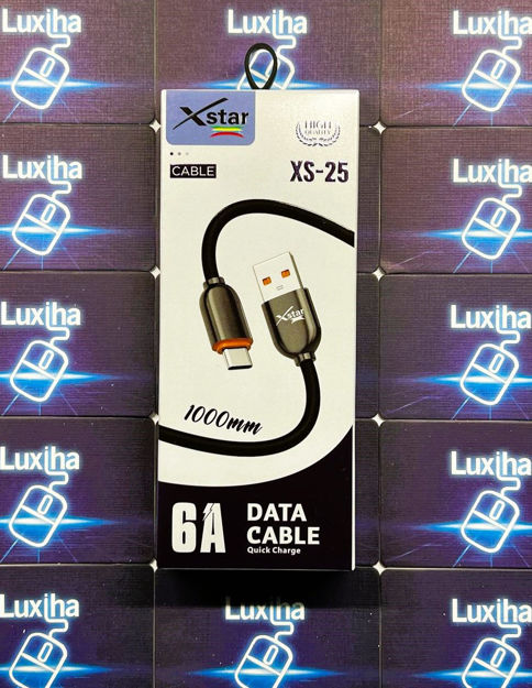 کابل شارژ تایپ سی Xstar مدل XS25 به طول 1متر با گارانتی 6 ماهه لوکسیها - Type-C charging cable Xstar, model XS25, 1 meter long, with a 6-month luxury warranty