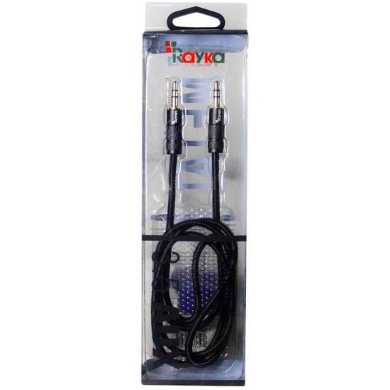 تصویر  کابل 3.5 میلیمتری  استریو AUX رایکا با روکش فنریPERIMUM AUX RAYKA CABLE
