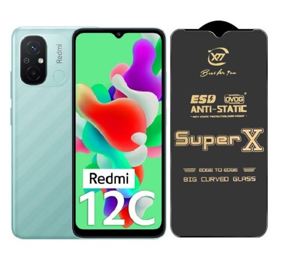 تصویر  گلس سوپر ایکس  ردمی 12 سی REDME 12 C GLASS ESD  SUPER X