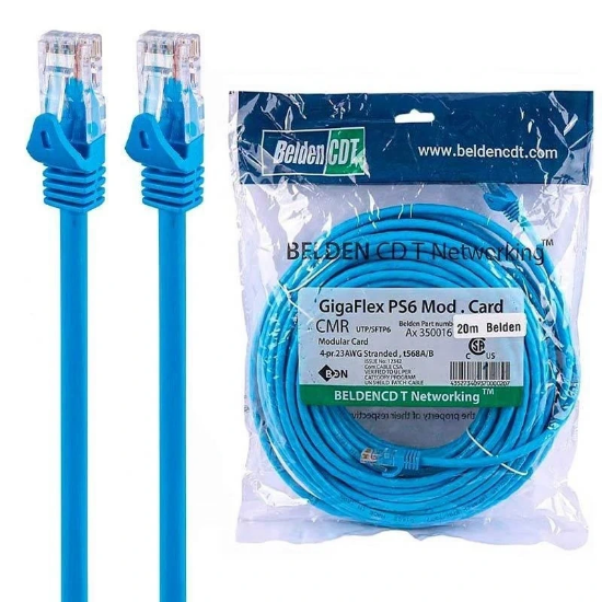 تصویر  پچ کورد کابل شبکه CAT6 UTP BELDEN بلدن 20 متری