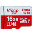 کارت حافظه microSDHC ویکومن مدل Extra 433X کلاس 10 استاندارد UHS-I U1 سرعت 65MBps ظرفیت 16 گیگابایت